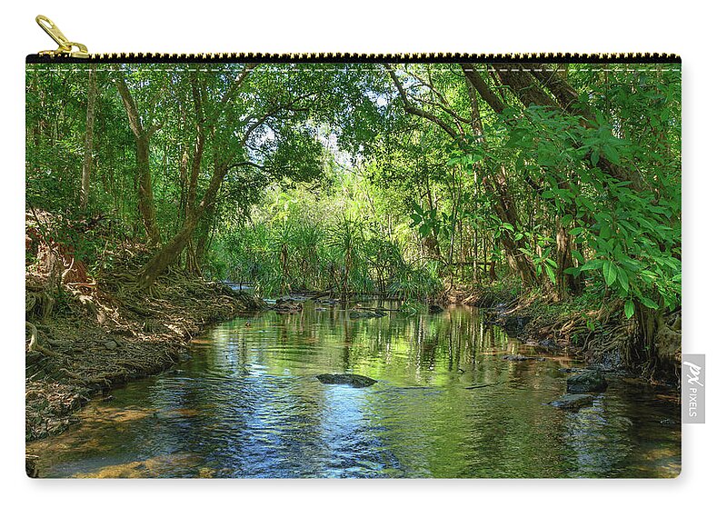 Berry Springs Zip Pouch featuring the photograph Berry Springs by Racheal Christian