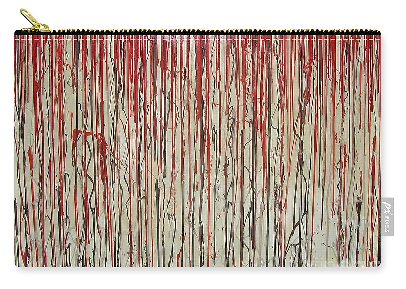 Blood Zip Pouch featuring the painting Betrayal by Jacqueline Athmann