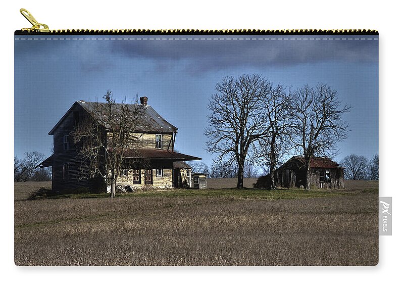 Abandoned Zip Pouch featuring the photograph Better Days by Bob Geary