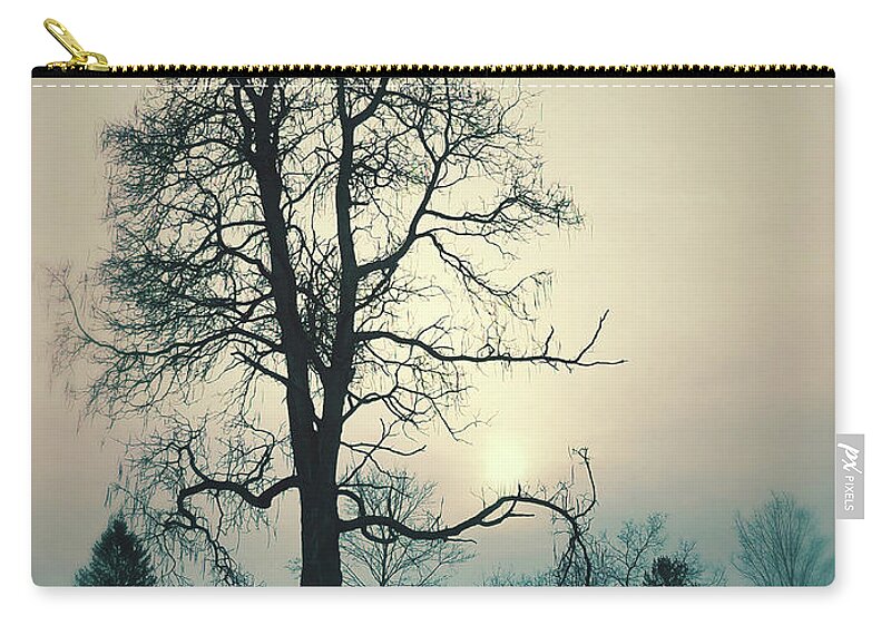 Fog Zip Pouch featuring the photograph Between Here and There by Leara Nicole Morris-Clark