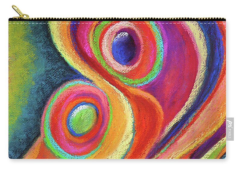  Zip Pouch featuring the painting Between Mother and Child by Polly Castor