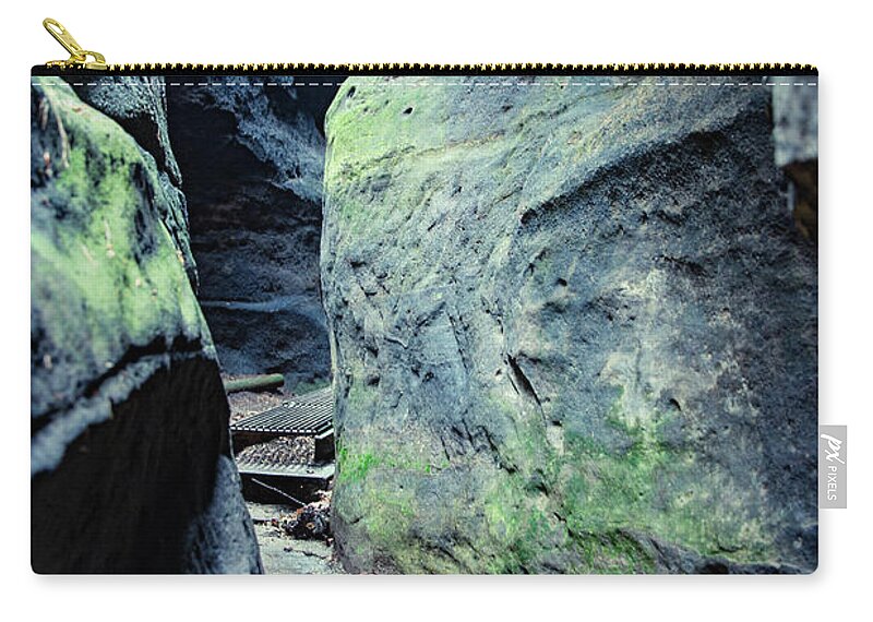 Nature Zip Pouch featuring the photograph Between The Rocks by Andreas Levi