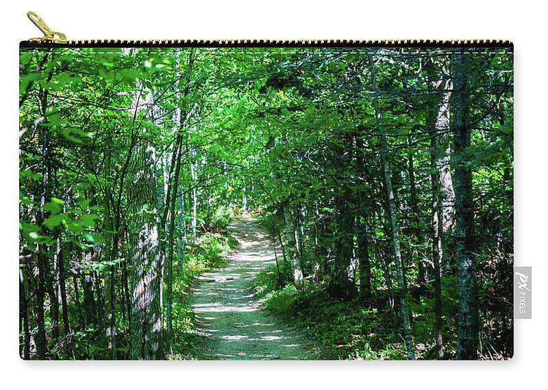 Wisconsin Zip Pouch featuring the photograph Between the Trees by Kent Nancollas