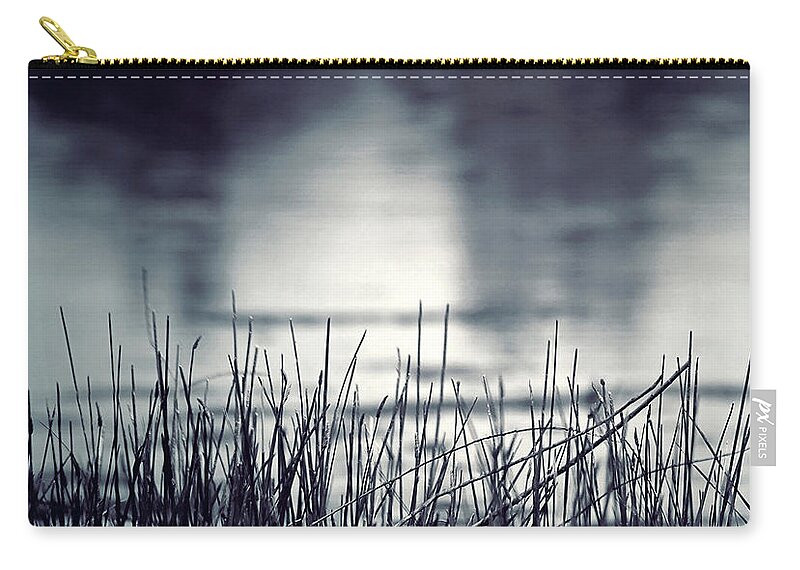 Abstract Zip Pouch featuring the photograph Between the Waters by Trish Mistric