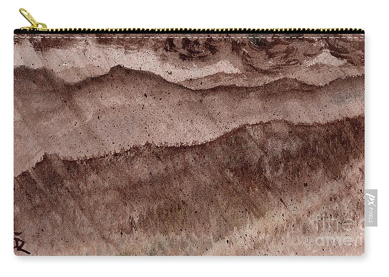Landscape Zip Pouch featuring the painting Between Thunder by Victor Vosen