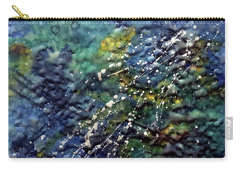 Abstract Zip Pouch featuring the painting Beyond Here by Anita Thomas