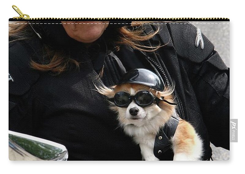 Motorcycle Zip Pouch featuring the photograph BFF by Mark Alesse