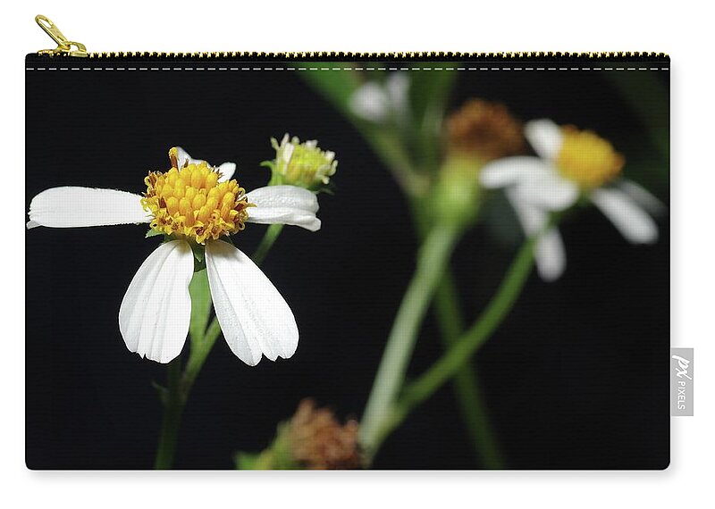Nature Zip Pouch featuring the photograph Bidens alba by Richard Rizzo