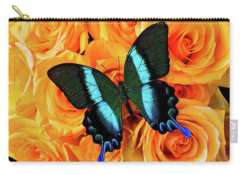 Red Heart Wreath And Yellow Roses Zip Pouch by Garry Gay - Fine Art America