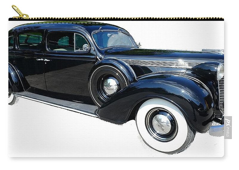 Vintage Carry-all Pouch featuring the photograph 1937 Black Chrysler Imperial by Stacie Siemsen