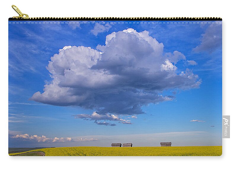 Canola Zip Pouch featuring the photograph Big Clouds by Bill Cubitt