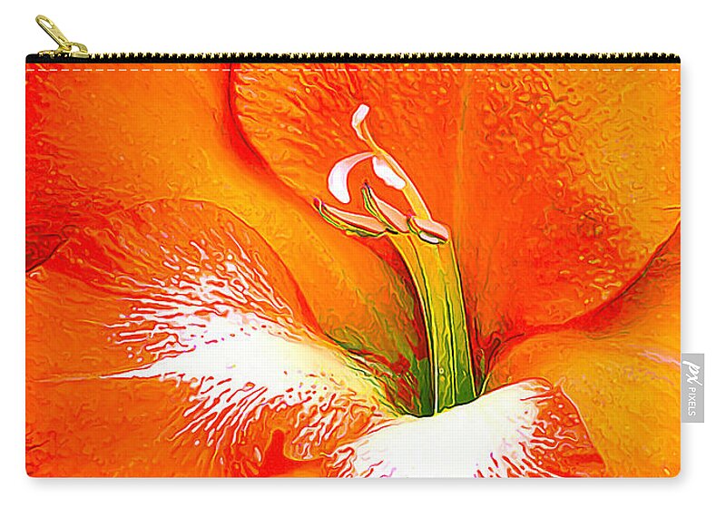 Nature Zip Pouch featuring the photograph Big Glad in Bright Orange by ABeautifulSky Photography by Bill Caldwell