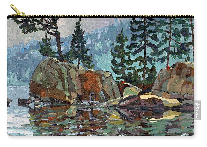 2067 Carry-all Pouch featuring the painting Big Joe Mufferaw Pines by Phil Chadwick
