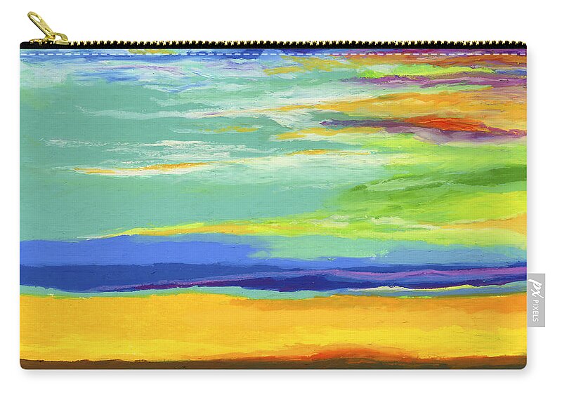 Landscape Zip Pouch featuring the painting Big Sky by Stephen Anderson