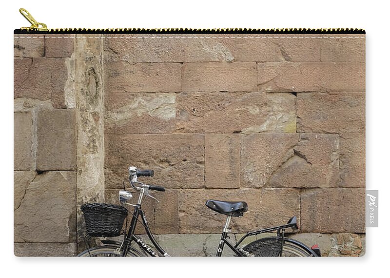Bike Zip Pouch featuring the photograph Bike Lucca Italy by Edward Fielding