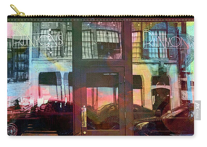 Minneapolis Photo Art Zip Pouch featuring the digital art Bike Ride to Runyons by Susan Stone