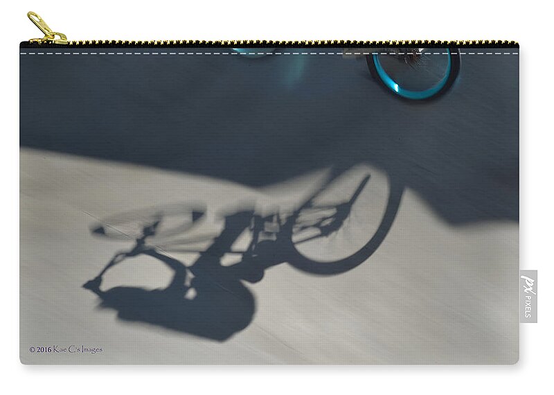 Bike Zip Pouch featuring the photograph Biking the Skateboard Park 3 by Kae Cheatham