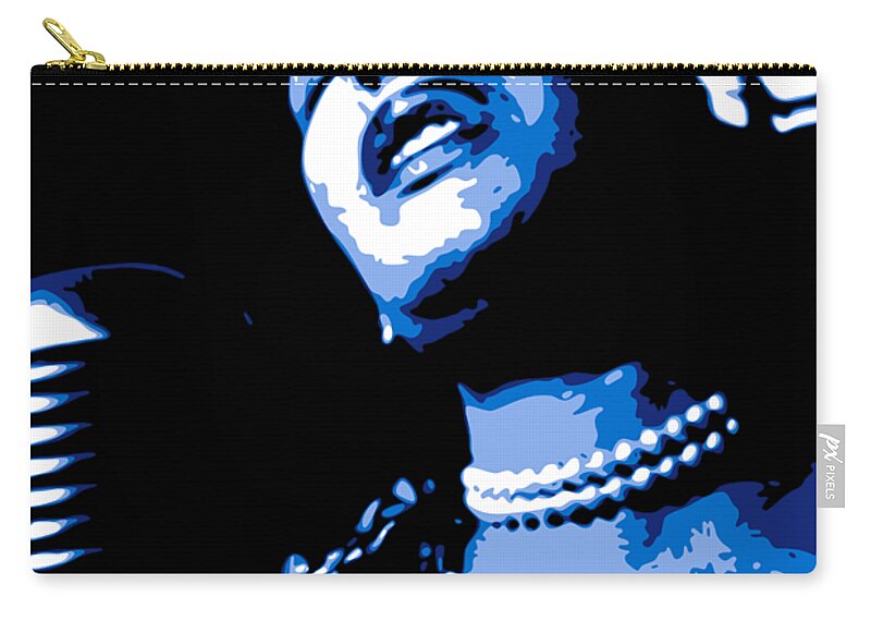 Billie Holiday Carry-all Pouch featuring the digital art Billie Holiday by DB Artist