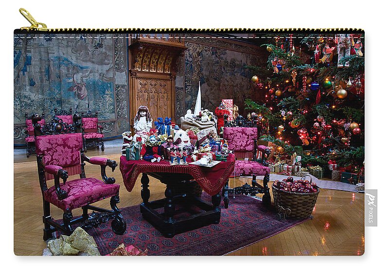 Christmas Zip Pouch featuring the photograph Biltmore Christmas  by William Jobes