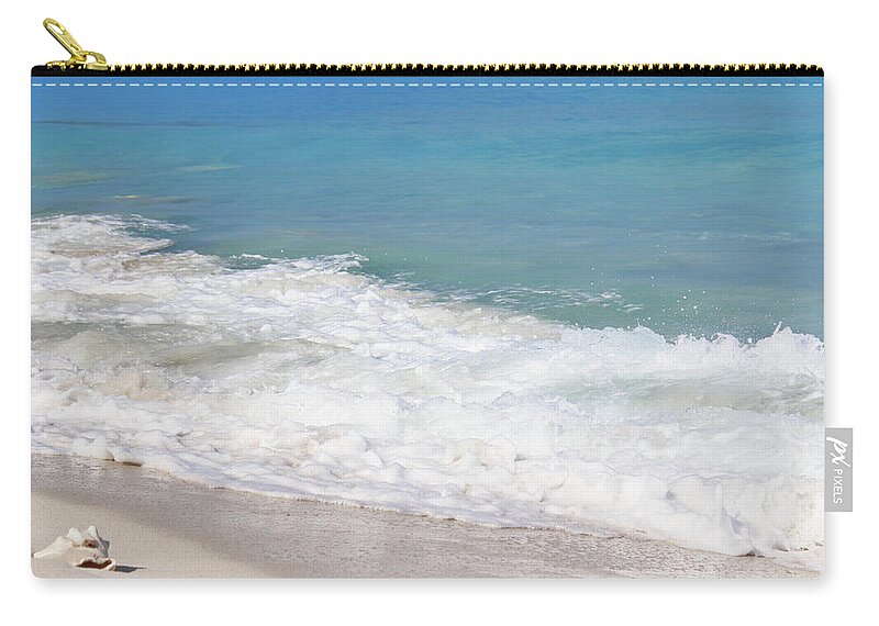 Wave Zip Pouch featuring the photograph Bimini Wave Sequence 6 by Samantha Delory