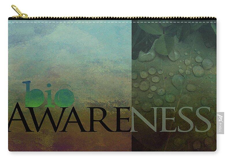 Bio Zip Pouch featuring the photograph bioAWARENESS II by Char Szabo-Perricelli