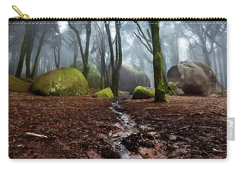Sintra Zip Pouch featuring the photograph Biosphere by Jorge Maia