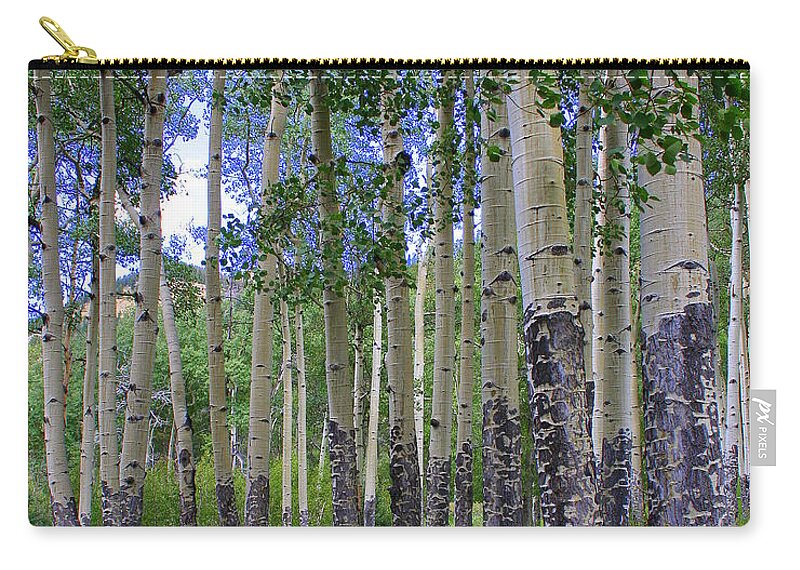 Landscape Zip Pouch featuring the photograph Birch Forest by Julie Lueders 