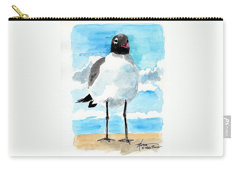 Sea Gull Carry-all Pouch featuring the painting Bird Legs by Adele Bower