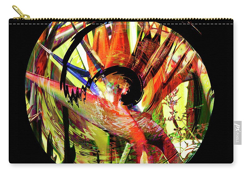 Abstract Zip Pouch featuring the digital art Bird of Paradise Lost by Barbara Berney