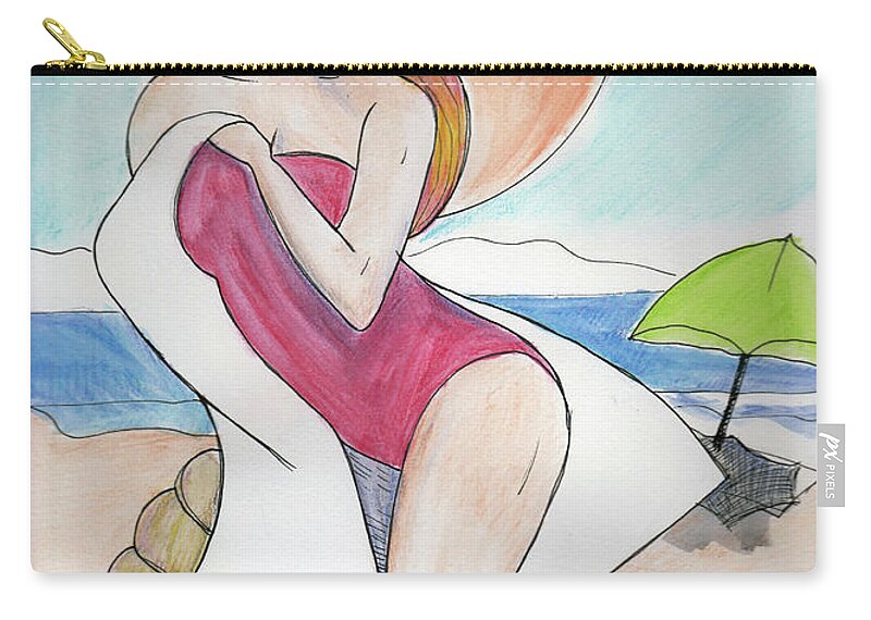 Venus Zip Pouch featuring the painting Birth of Venus by Loretta Nash