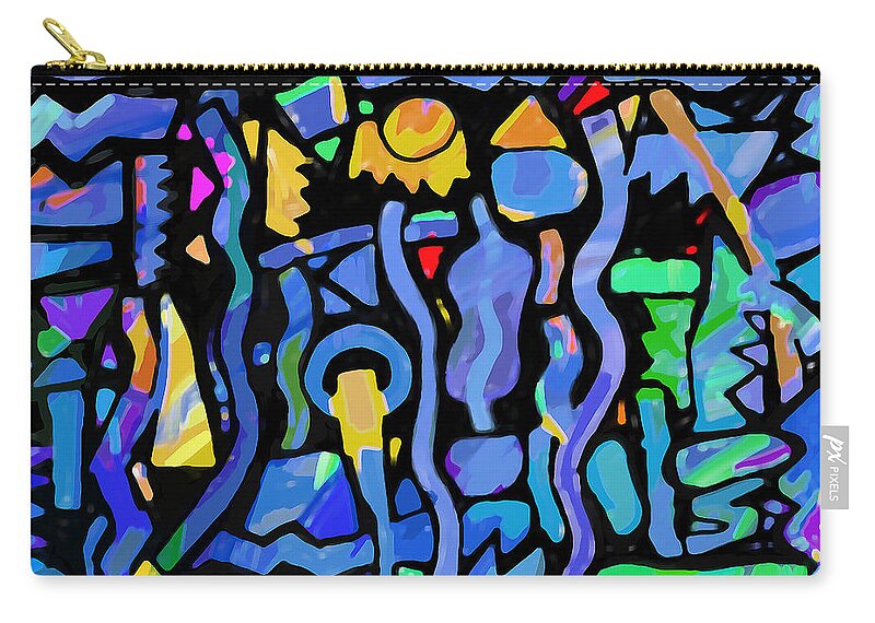 Jazz Zip Pouch featuring the painting Homage to Lewis Latimer by Joe Roache