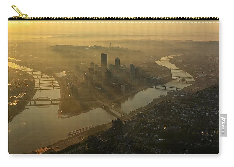 Pittsburgh Carry-all Pouch featuring the photograph Black and Gold by Amanda Jones