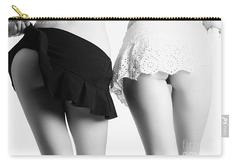 Boudoir Photographs Carry-all Pouch featuring the photograph Black and White by Robert WK Clark