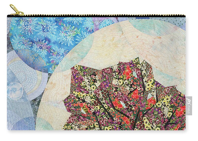 Tree Carry-all Pouch featuring the tapestry - textile Black Elk's Mighty Flowering Tree by Linda Beach