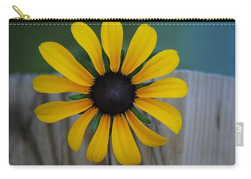 Flower Zip Pouch featuring the photograph Black Eye by Eric Liller