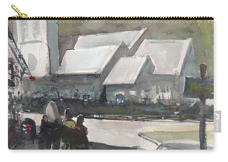 Watercolor Zip Pouch featuring the painting Blackheath by Gaston McKenzie