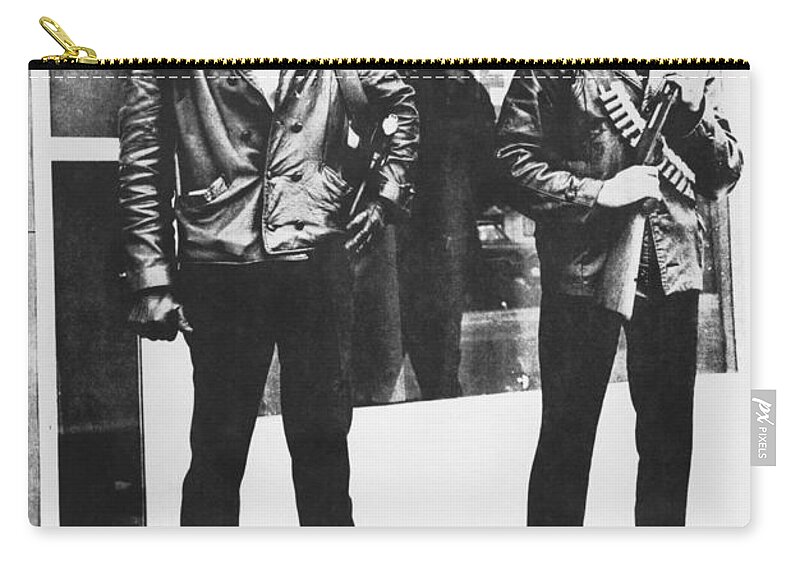 People Zip Pouch featuring the photograph Black Panther Poster, 1968 by Photo Researchers