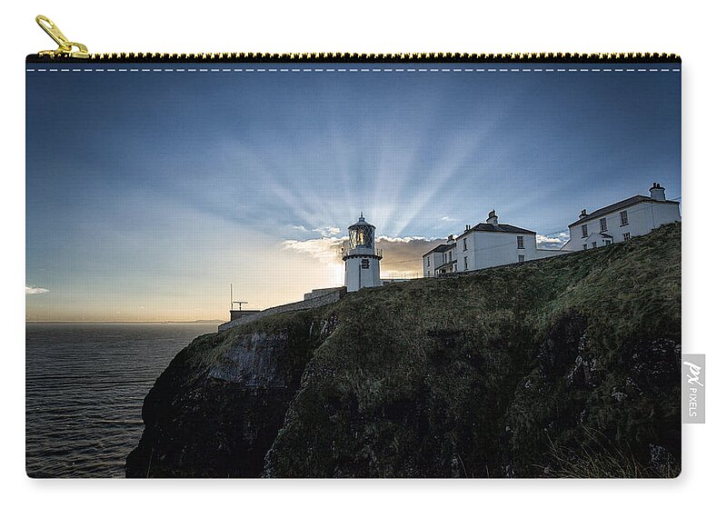 Lighthouse Carry-all Pouch featuring the photograph Blackhead Lighthouse Sunset by Nigel R Bell