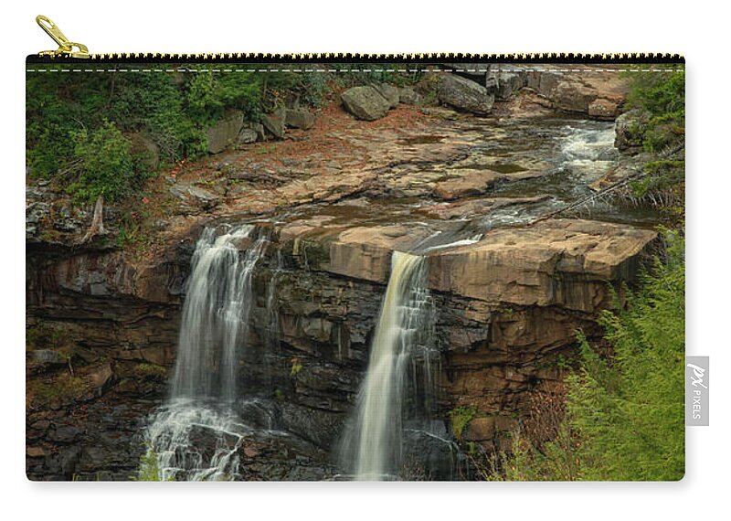 Water Zip Pouch featuring the photograph Blackwater Falls by David Waldrop