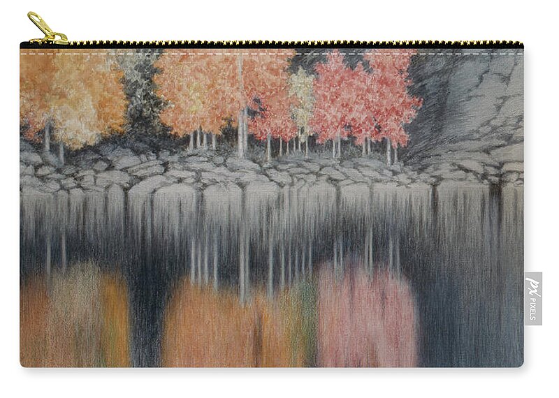 Theodor Kittelsen Zip Pouch featuring the mixed media Bleeding osp by O Vaering