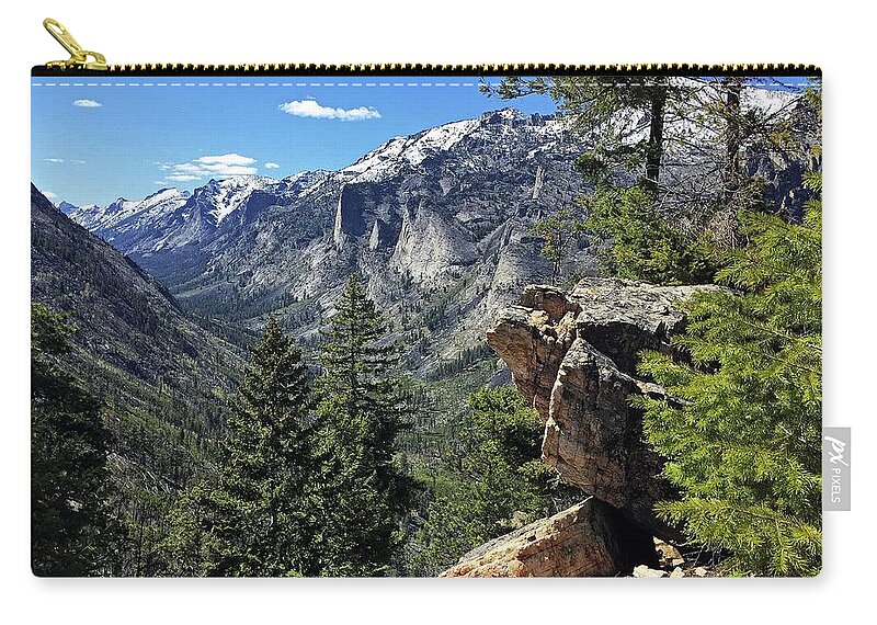 Blodgett Canyon Overlook Zip Pouch featuring the photograph Blodgett Canyon Mt. by Joseph J Stevens