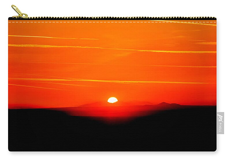Los Angeles Zip Pouch featuring the photograph Blood Red Sunset by Az Jackson