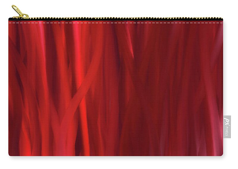 Red Zip Pouch featuring the digital art Bloodlines by Matthew Lindley