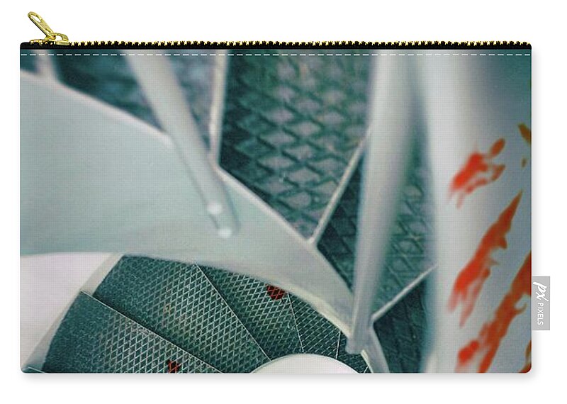 Hand Zip Pouch featuring the photograph Bloody Stairway by Carlos Caetano