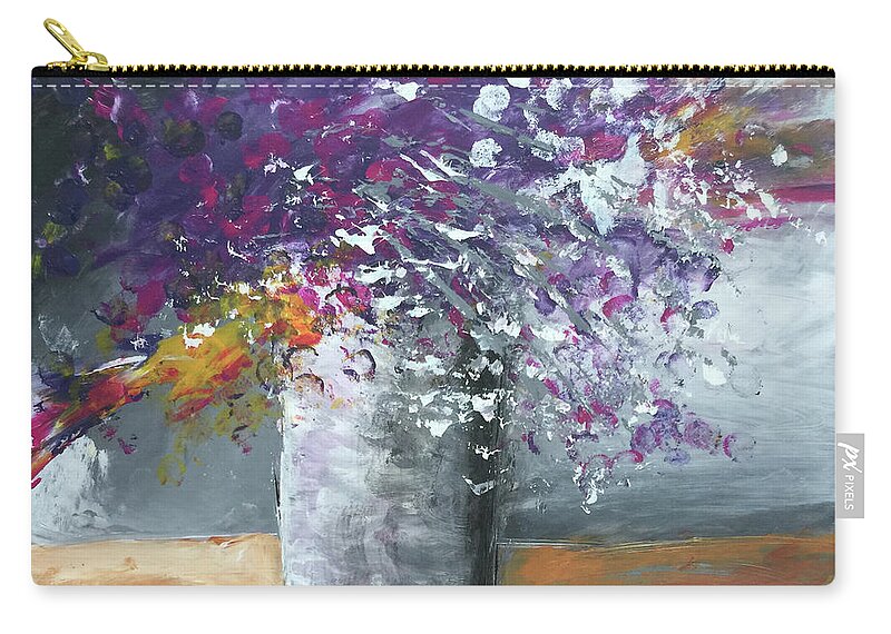 Watrer Carry-all Pouch featuring the painting Bloom Where You Are Planted by Linda Bailey