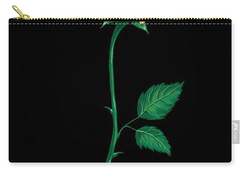 Rose Carry-all Pouch featuring the digital art Blooming Bengal by Norman Klein