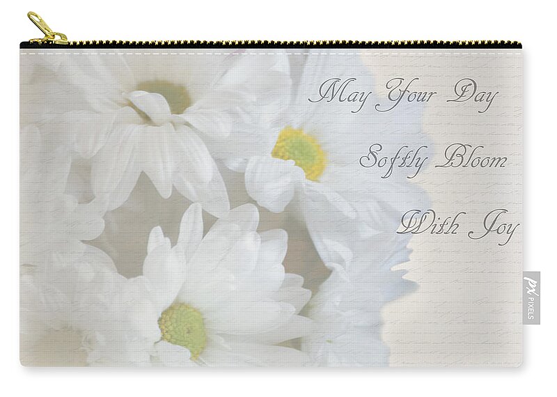 Daisies Zip Pouch featuring the photograph Blooming Daisies by Linda Segerson
