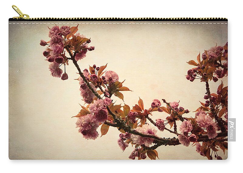 Floral Zip Pouch featuring the photograph Blossoming Sakura by Marilyn Wilson