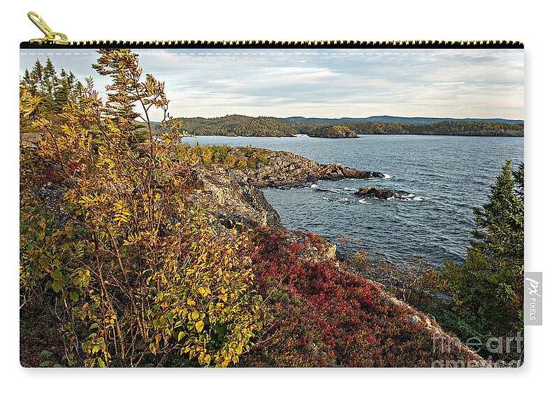 Great Lakes Zip Pouch featuring the photograph Blowing in the wind by Doug Gibbons