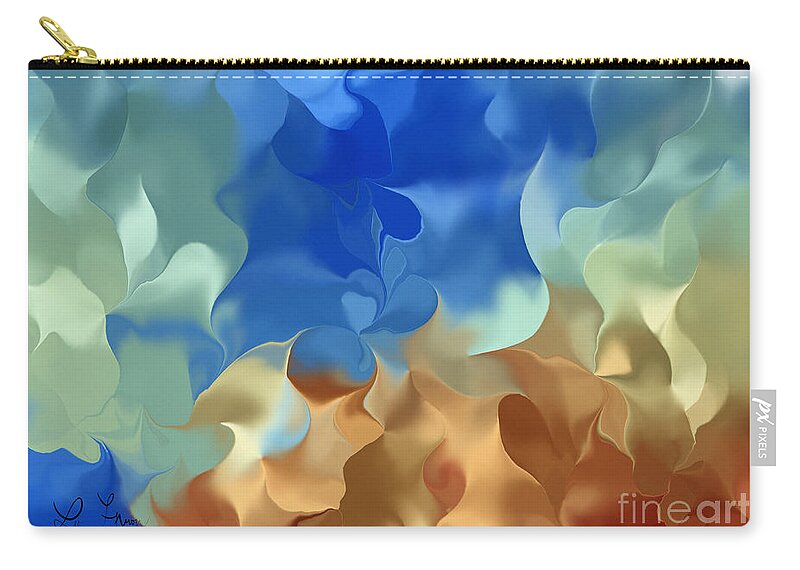 Blowing Zip Pouch featuring the digital art Blowing In The Wind by Leo Symon